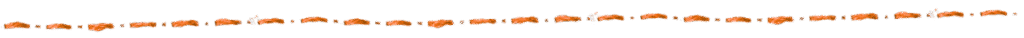 Photograph of orange stitches made with a thread and needle.