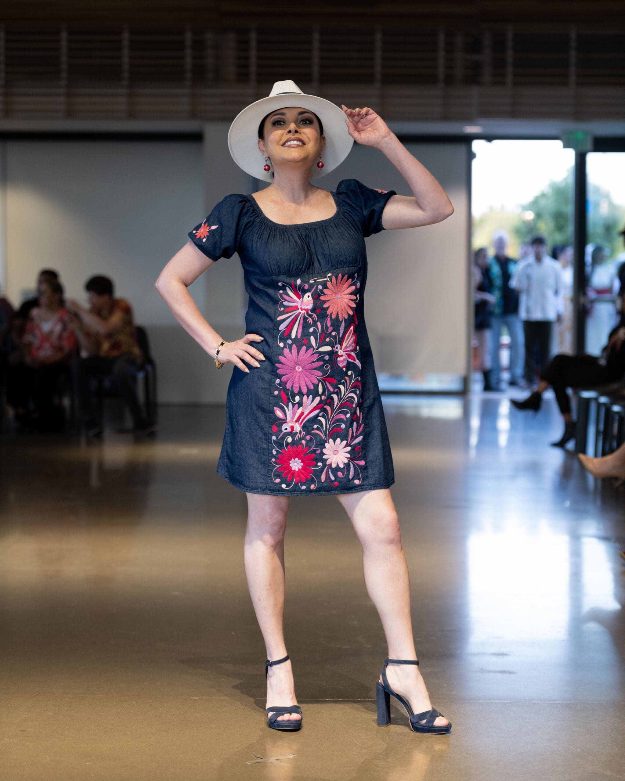otomi embroidered dress Red otomi dress
